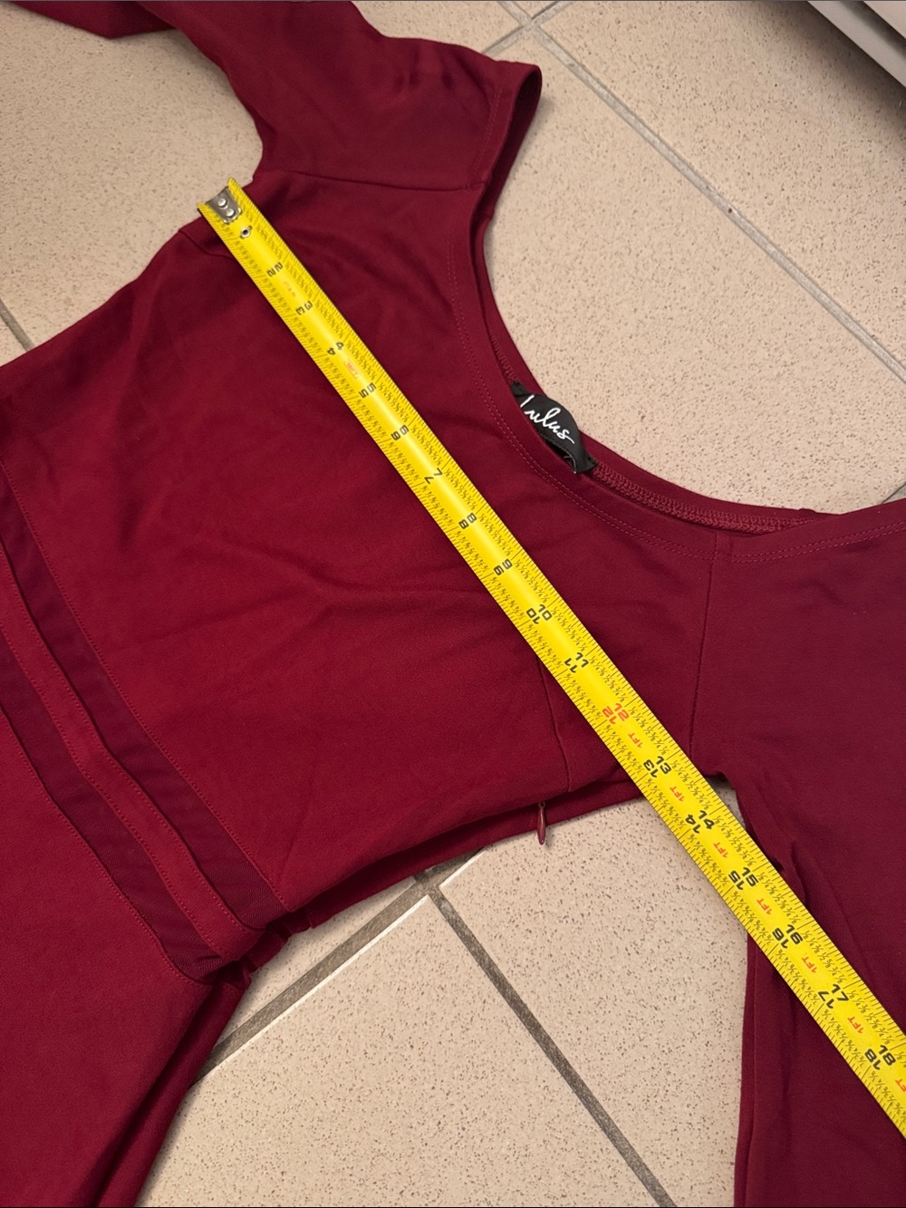 Yes to the Mesh burgundy dress LULUS size S - Picture 13 of 15